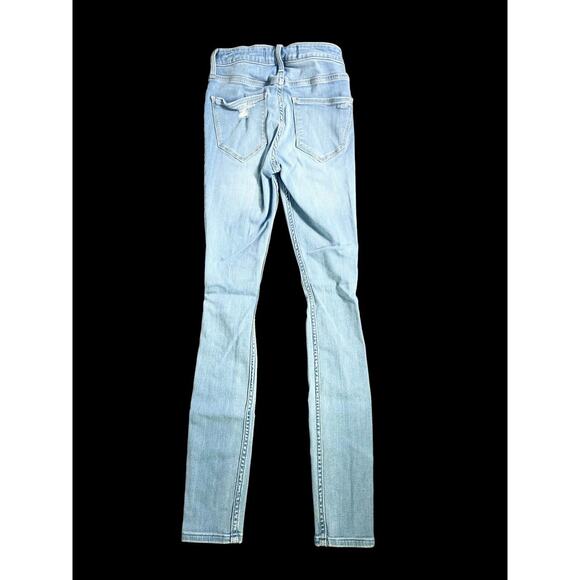 Hollister High Rise Legging Advanced Stretch Jeans Size OR (W24- L28) Blue Denim - Picture 3 of 7